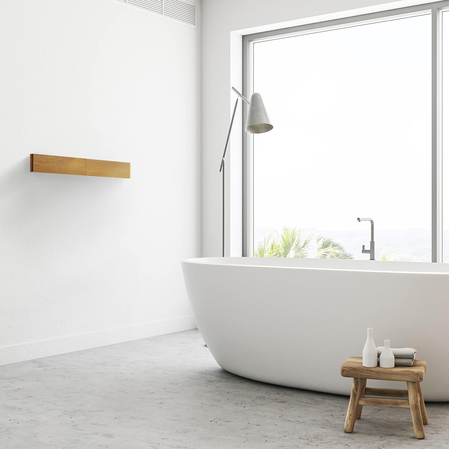 Droogrek wasrek - wandmontage - intrekbaar - inklapbaar wasrek voor binnen of buiten - ruimtebesparend compact slank design (70 cm, wit)