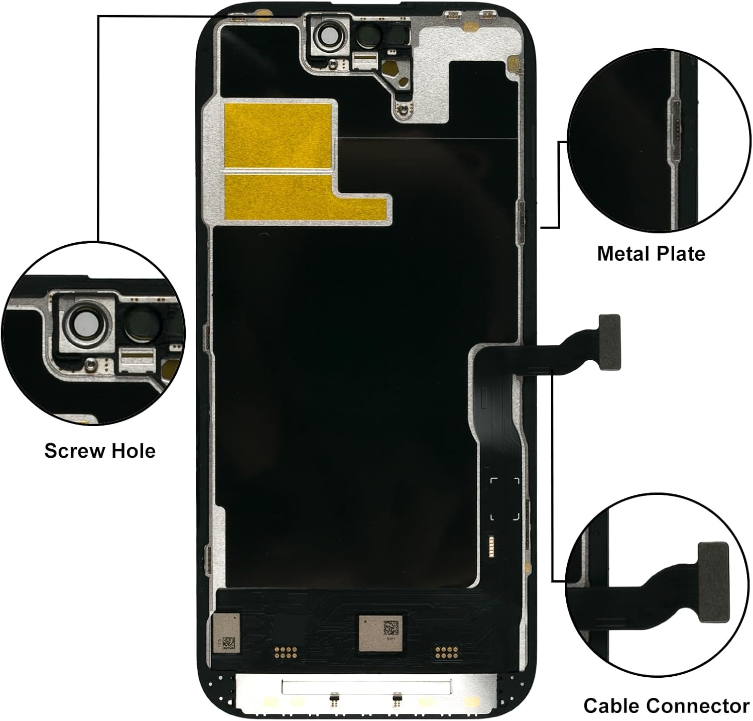 LL TRADER Screen for iPhone 14 Pro LCD 6.1 Inch FHD Touch Screen Digitizer Frame Assembly Repair Kit U01 - Maat iPhone 14 Pro LCD