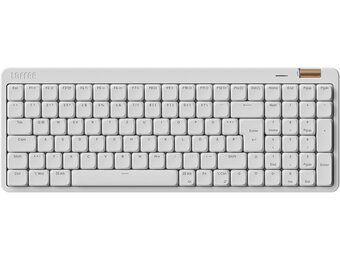 LOFREE Flow Lite100 toetsen Low Profile Mechanical Toetsenbord (Duitse QWERTZ-lay-out) - Draadloze Bluetooth/2.4G/kabel, swappable met Specter Lineaire Switches, oplaadbaar - voor Win&Mac (wit)