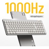LOFREE Flow Lite100 toetsen Low Profile Mechanical Toetsenbord (Duitse QWERTZ-lay-out) - Draadloze Bluetooth/2.4G/kabel, swappable met Specter Lineaire Switches, oplaadbaar - voor Win&Mac (wit)