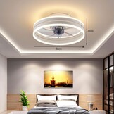 Stille Plafondventilator met Ledverlichting 40 cm - Dimbaar met Afstandsbediening en App - Wit