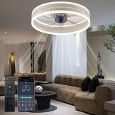 Stille Plafondventilator met Ledverlichting 40 cm - Dimbaar met Afstandsbediening en App - Wit