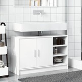 Wastafelkast 90 cm Wit - Bewezen Hout met 53% Korting