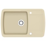 VidaXL Granieten Spoelbak Enkele Bak Beige - 35% Korting