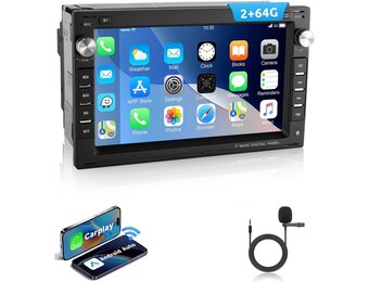 ESSGOO 7 Inch Android 15 Autoradio voor VW, Skoda en Seat - 2GB RAM & 64GB ROM - CarPlay & Android Auto