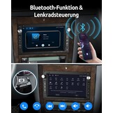 ESSGOO 7 Inch Android 15 Autoradio voor VW, Skoda en Seat - 2GB RAM & 64GB ROM - CarPlay & Android Auto
