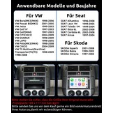 ESSGOO 7 Inch Android 15 Autoradio voor VW, Skoda en Seat - 2GB RAM & 64GB ROM - CarPlay & Android Auto