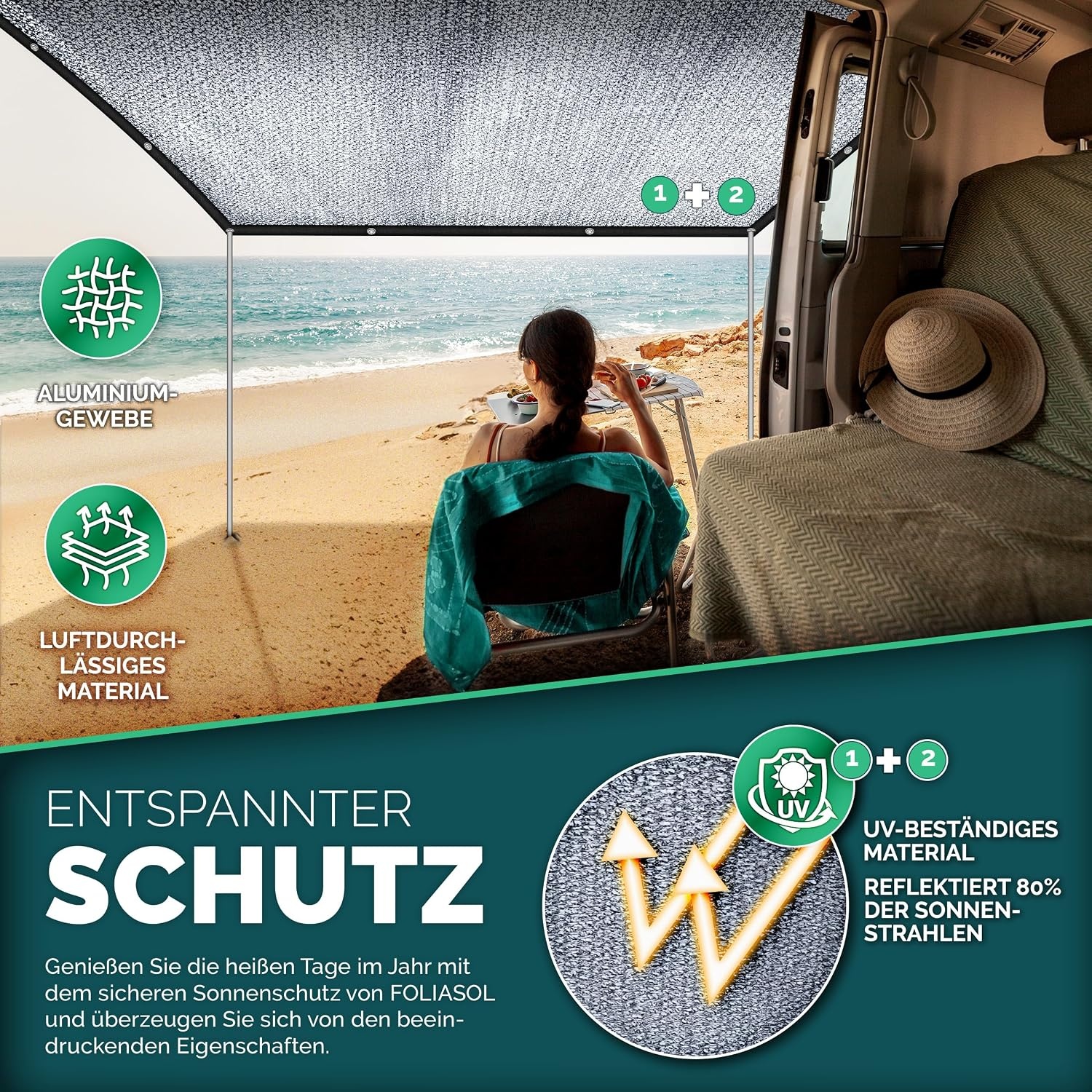 Schaduwnet Auto 4x6m Aluminium - 80% UV Bescherming - Nu met 34% Korting!