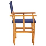 vidaXL Regisseursstoelen 2 st massief acaciahout blauw