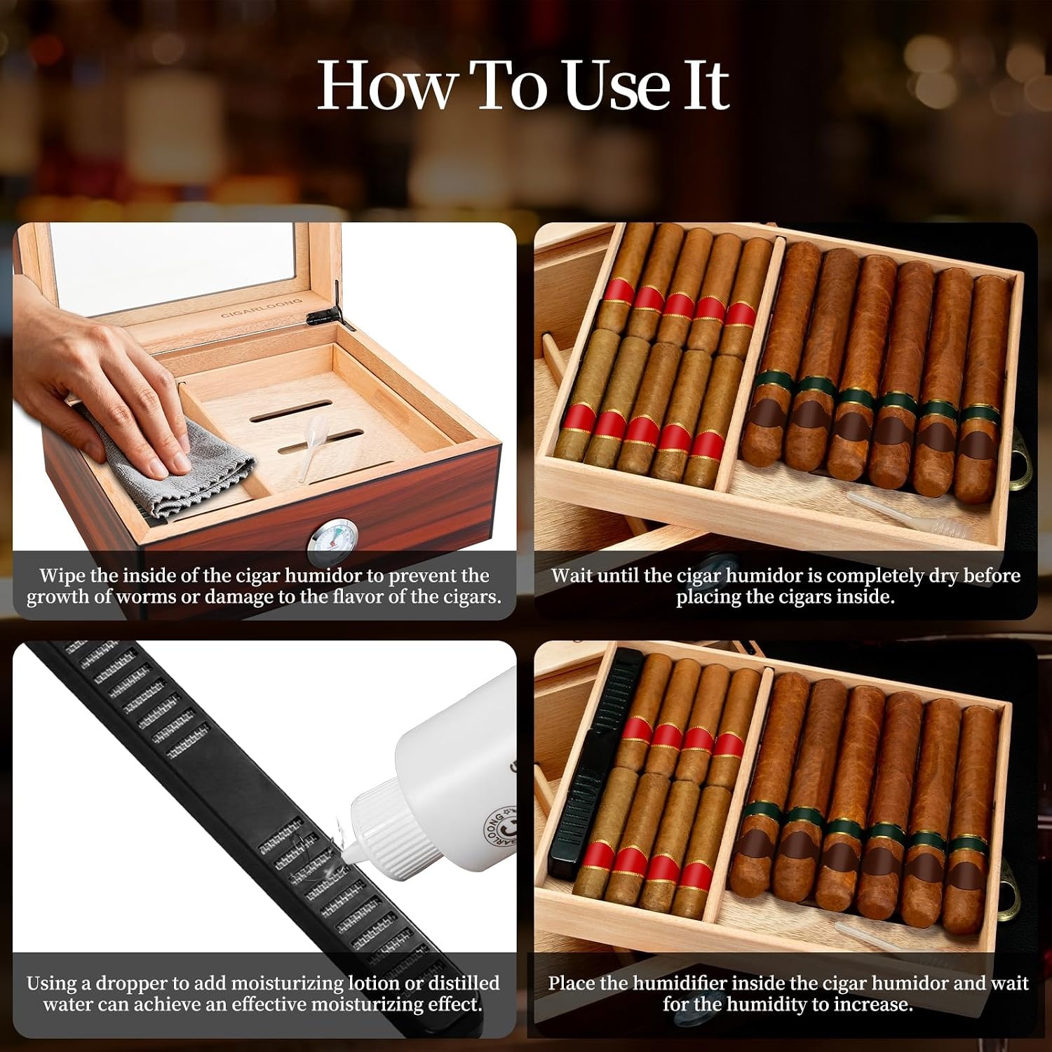 Humidor Cederhout - 50-70 Sigaren - Met Hygrometer & Bevochtiger - 53% Korting