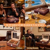 Humidor Cederhout - 50-70 Sigaren - Met Hygrometer & Bevochtiger - 53% Korting