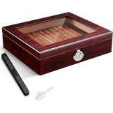 Humidor Cederhout - 50-70 Sigaren - Met Hygrometer & Bevochtiger - 53% Korting
