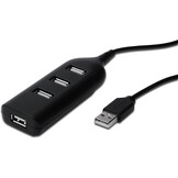 4-Poorts USB 2.0 Hub Zwart | 480 Mbit/s | 56% Korting