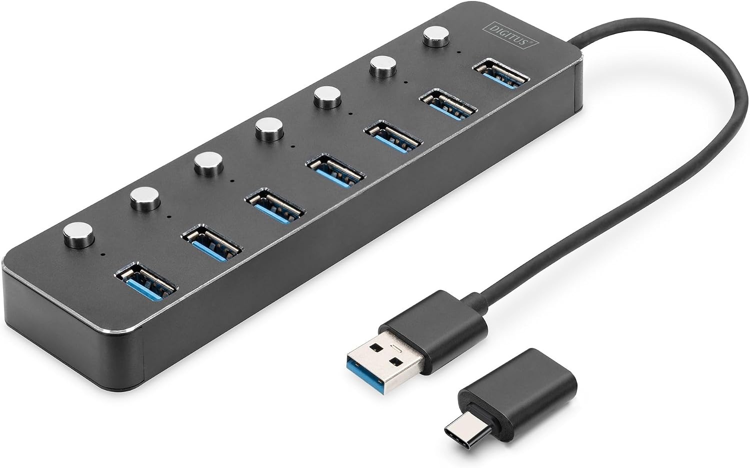 4-Poorts USB 2.0 Hub Zwart | 480 Mbit/s | 56% Korting