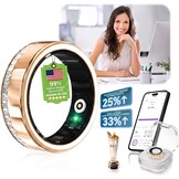 Smart Ring Fitness Tracker - Waterdicht, SpO2, Slaap - Zilver Maat 7 - 60% Korting