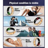 Smart Ring Fitness Tracker - Waterdicht, SpO2, Slaap - Zilver Maat 7 - 60% Korting