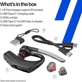 Poly Voyager Legend 30 Bluetooth Headset Zwart - Draadloze Monaurale Headset