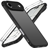 Schokbestendig iPhone Hoesje (6,5") Zwart | 2x Screenprotector | -60%