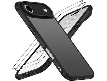 iVoler Shockproof iPhone Case met Screenprotector - Zwart - 6,5 inch