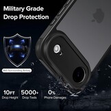 Schokbestendig iPhone Hoesje (6,5") Zwart | 2x Screenprotector | -60%