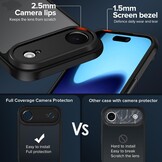 Schokbestendig iPhone Hoesje (6,5") Zwart | 2x Screenprotector | -60%
