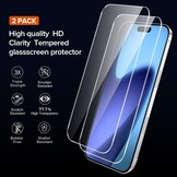 Schokbestendig iPhone Hoesje (6,5") Zwart | 2x Screenprotector | -60%