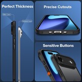 Schokbestendig iPhone Hoesje (6,5") Zwart | 2x Screenprotector | -60%