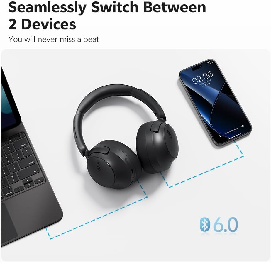 Draadloze Over-Ear Hoofdtelefoon 102u Speeltijd, ANC & Hi-Res Audio (29% korting)