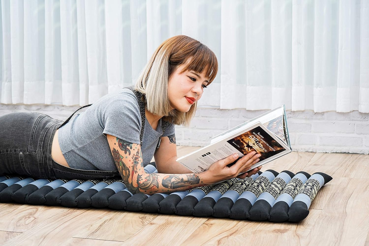 Futon vloermatras blauw - 190x50 cm - 30% korting