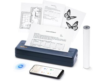 Draagbare A4 Thermische Printer - Compact & Blauw - 29% Korting!
