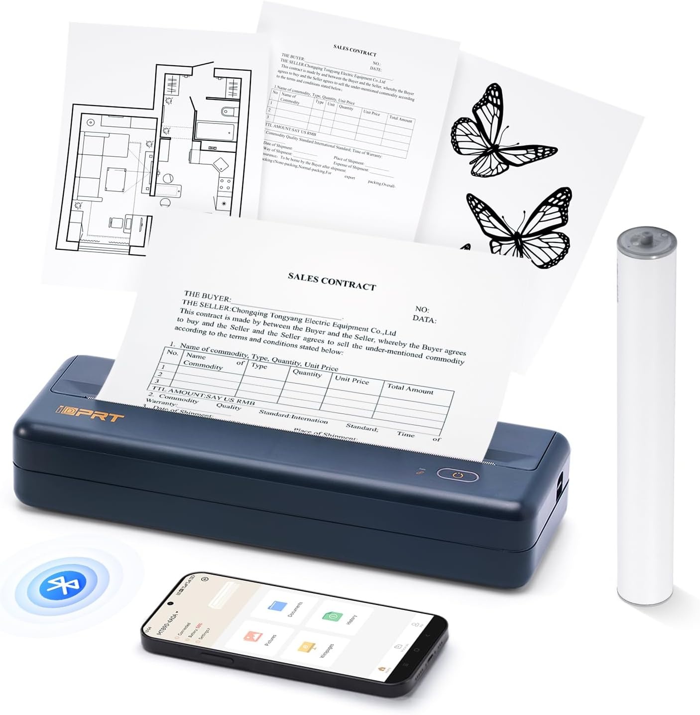 Draagbare A4 Thermische Printer - Compact & Blauw - 29% Korting!