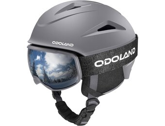 Skihelm met Skibril Grijs Maat S - 29% Korting