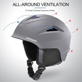Skihelm met Skibril Maat S Grijs | 57% Korting