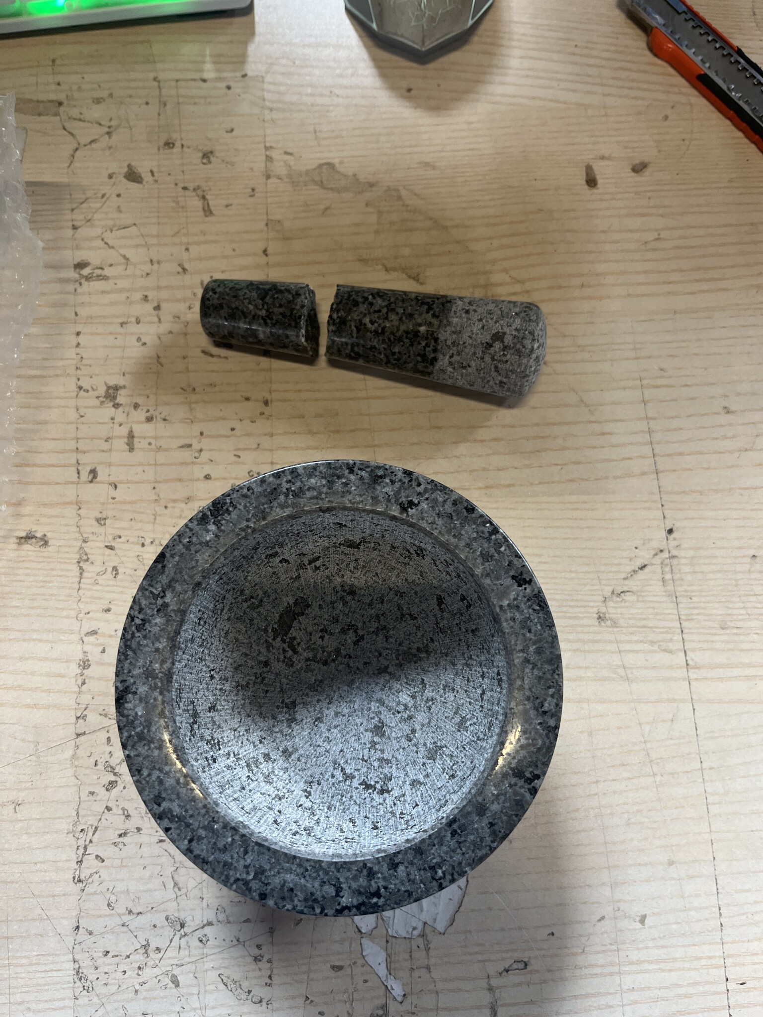 Granieten Vijzel met Stamper - 55% Korting