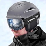 Skihelm met Skibril Maat S Grijs | 57% Korting