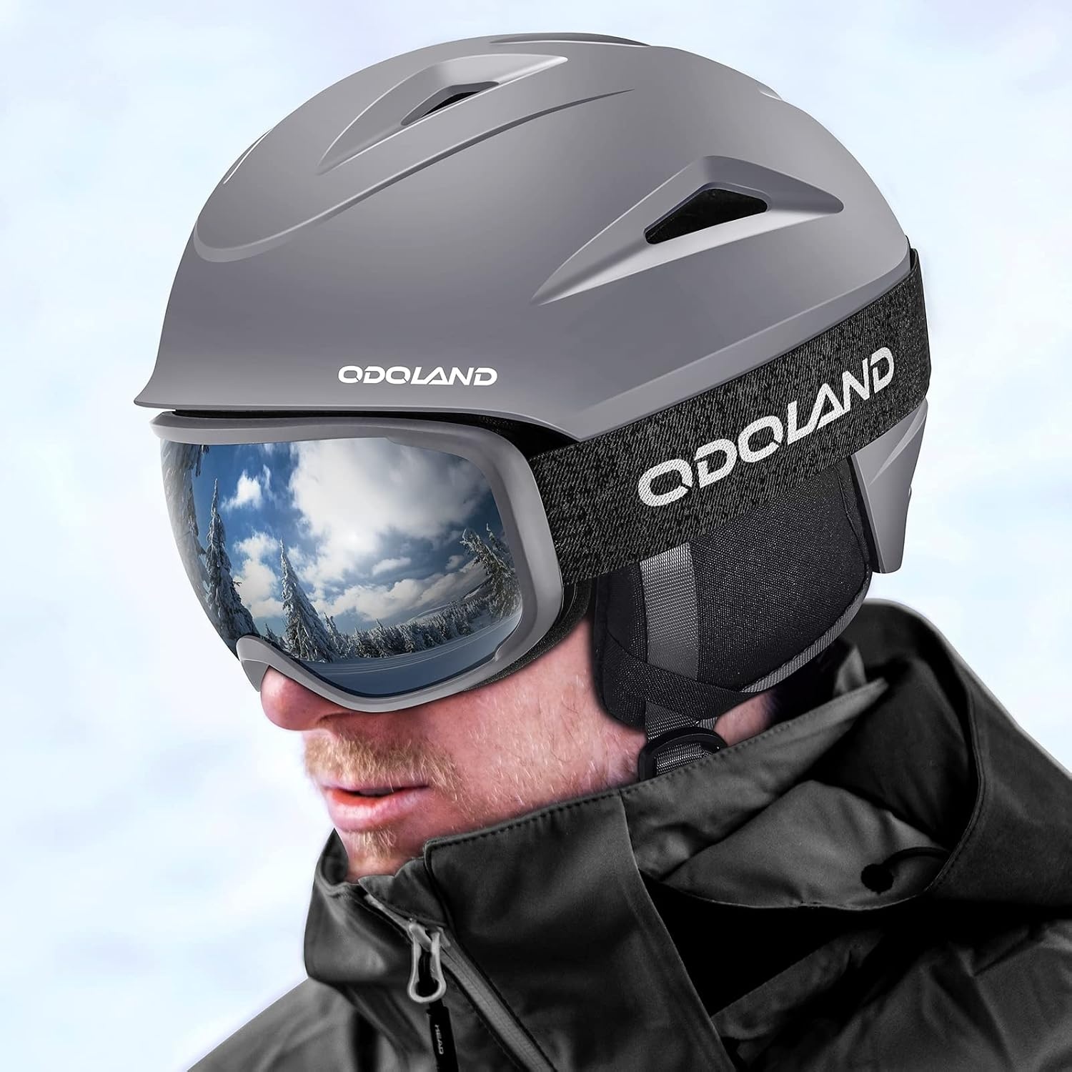 Skihelm met Skibril Maat S Grijs | 57% Korting