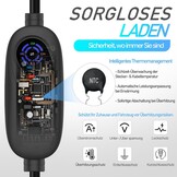 Mobiele Ladekabel Type 2 naar Schuko 3,7kW - 6m, Instelbaar