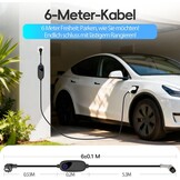 Mobiele Ladekabel Type 2 naar Schuko 3,7kW - 6m, Instelbaar
