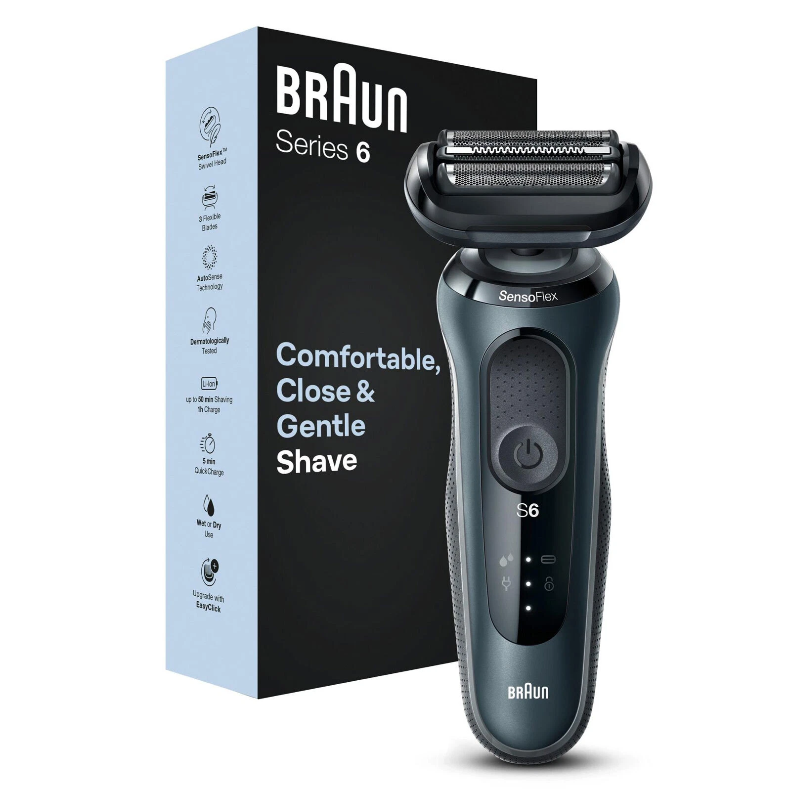 Scheerapparaat Heren Series 6 61-N1000s | Nat & Droog | Zwart | -73%