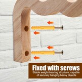 2 Houten Plantenhaken Naturel | Wandhangers | Set van 2 | 23,3 cm