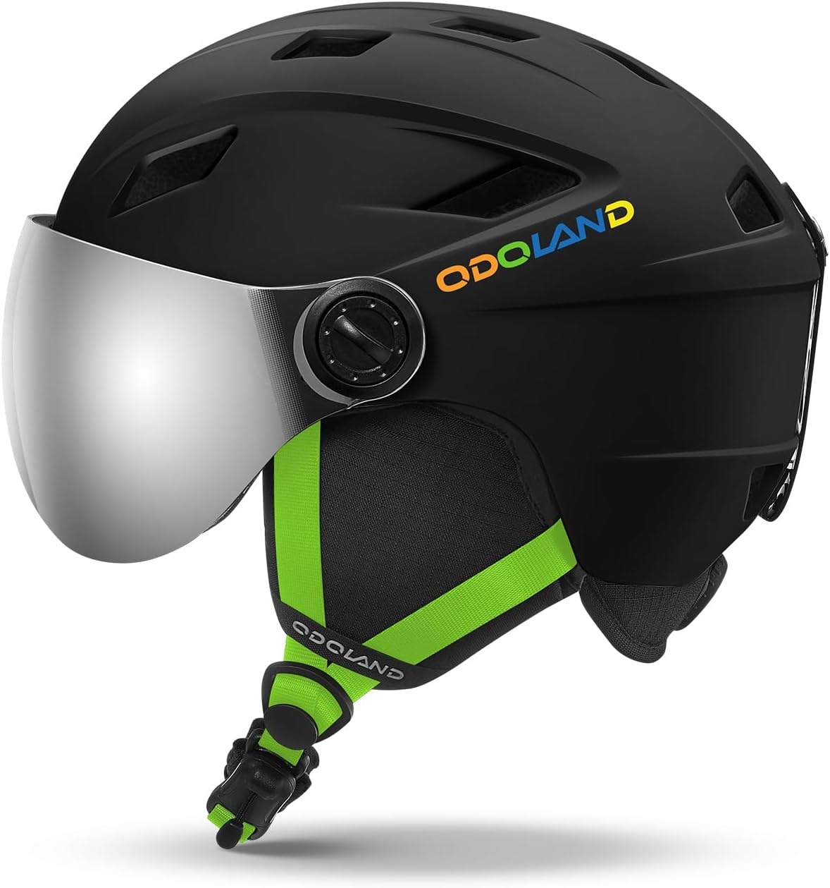 Kinder Skihelm Mat Zwart XS met Vizier - 58% Korting
