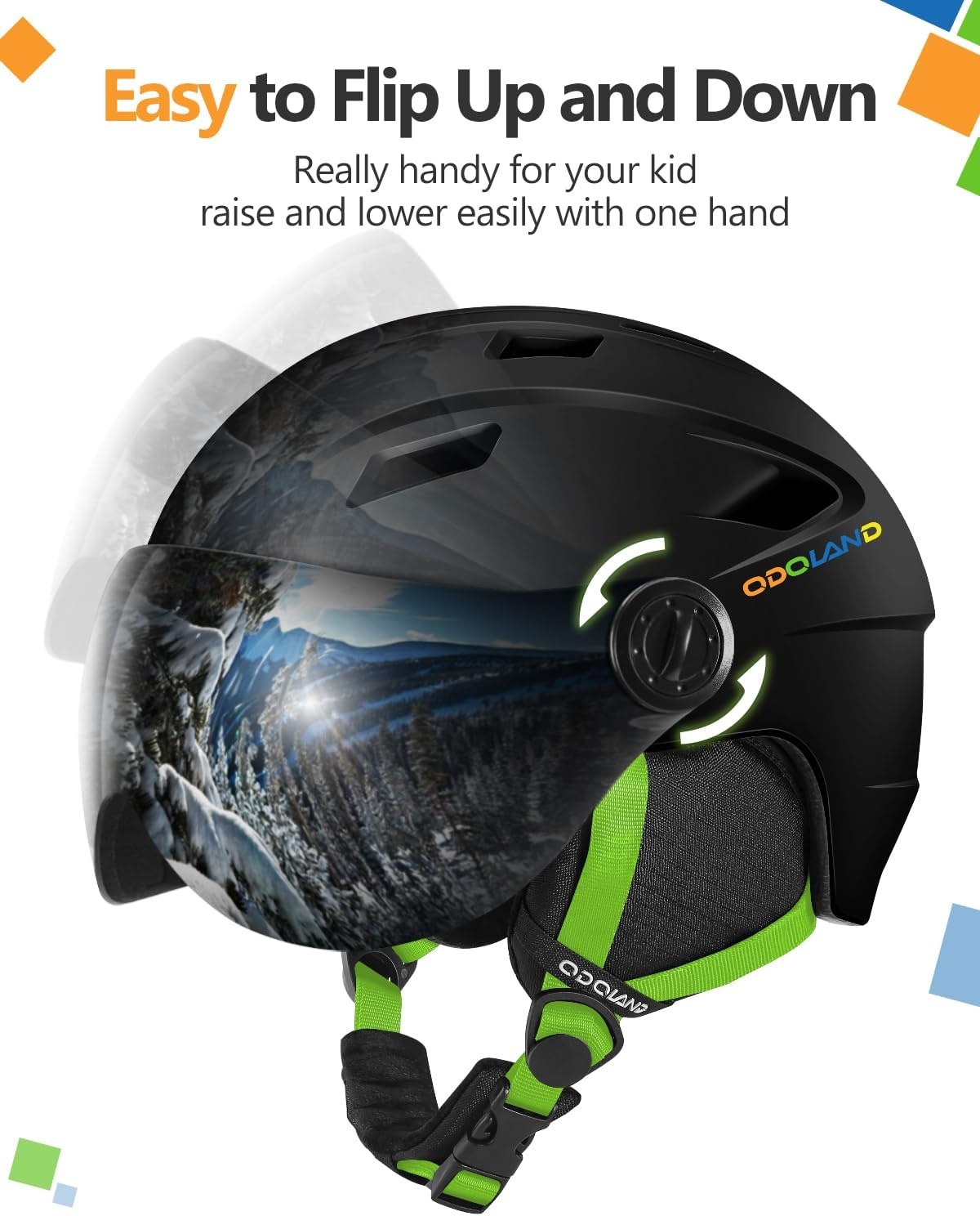 Kinder Skihelm Mat Zwart XS met Vizier - 58% Korting