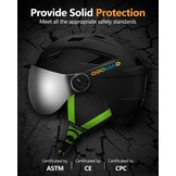 Kinder Skihelm Mat Zwart XS met Vizier - 58% Korting