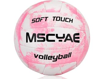 Volleybal Maat 5 - Zacht PVC Leer | Indoor & Outdoor | Roze-Wit | 28% Korting