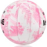 Volleybal Maat 5 - Zacht PVC Leer | Indoor & Outdoor | Roze-Wit | 28% Korting