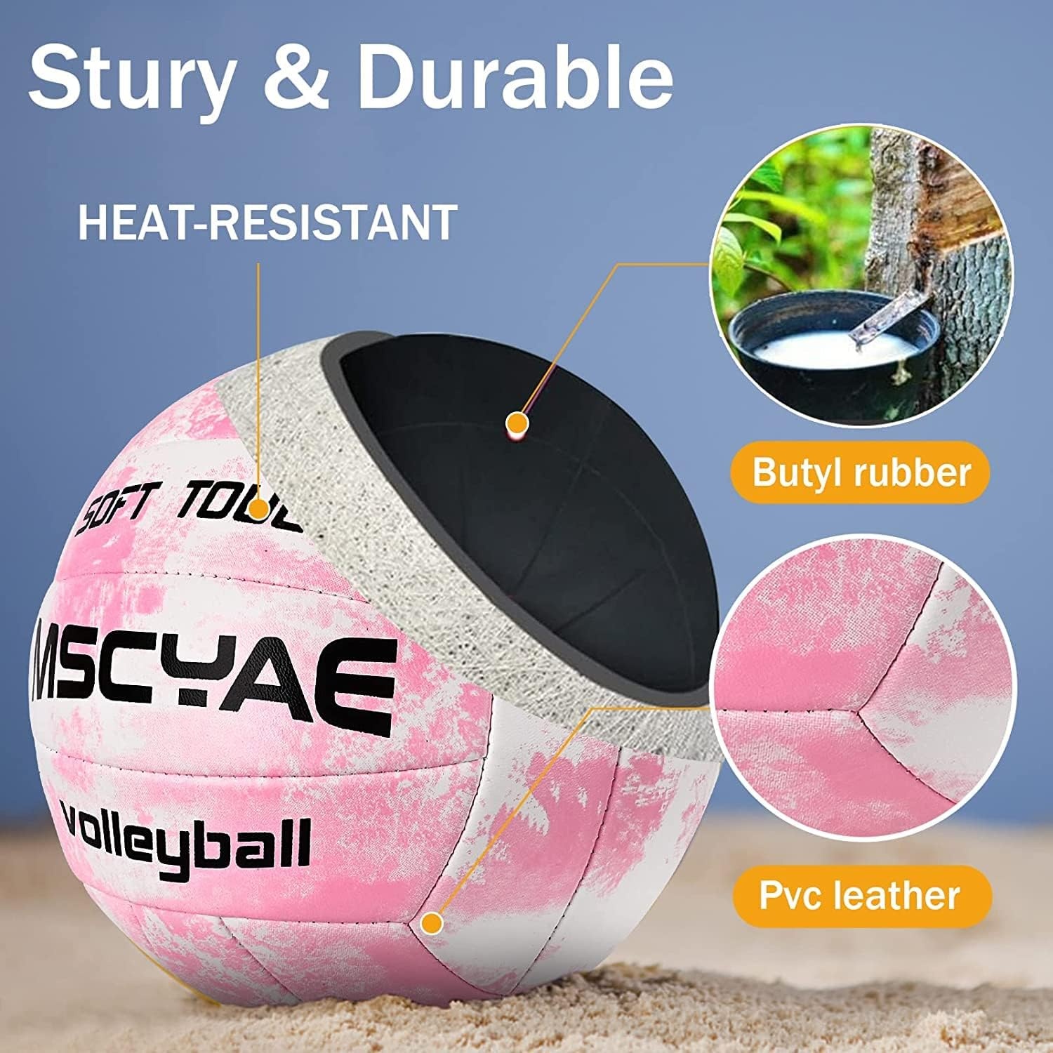 Volleybal Maat 5 - Zacht PVC Leer | Indoor & Outdoor | Roze-Wit | 28% Korting