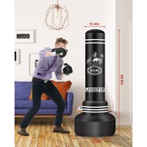 Opblaasbare Bokszak 180cm - Duurzaam PVC, Zwart - 29% Korting!