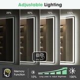 S'bagno Bluetooth-Bathroom-Mirror-with-LED-Lights 1000x700mm, LED-Bathroom-Mirror with Defogging Mat, 3000K-6500K, Dimmable, Memory, HD Tempered Glass, IP44 Waterproof, Horizontal/Vertical