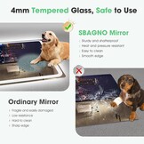 S'bagno Bluetooth-Bathroom-Mirror-with-LED-Lights 1000x700mm, LED-Bathroom-Mirror with Defogging Mat, 3000K-6500K, Dimmable, Memory, HD Tempered Glass, IP44 Waterproof, Horizontal/Vertical