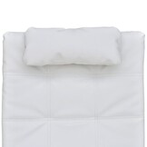 Moderne Witte Kunstleren Chaise Longue met Kussen - 35% Korting!